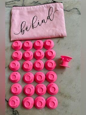 Be Kind Pink Silicone Cord Protectors with Storage Pouch
